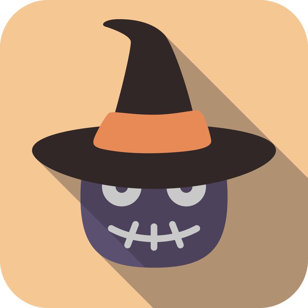 Witch icon, Halloween flat icon design illustration vector