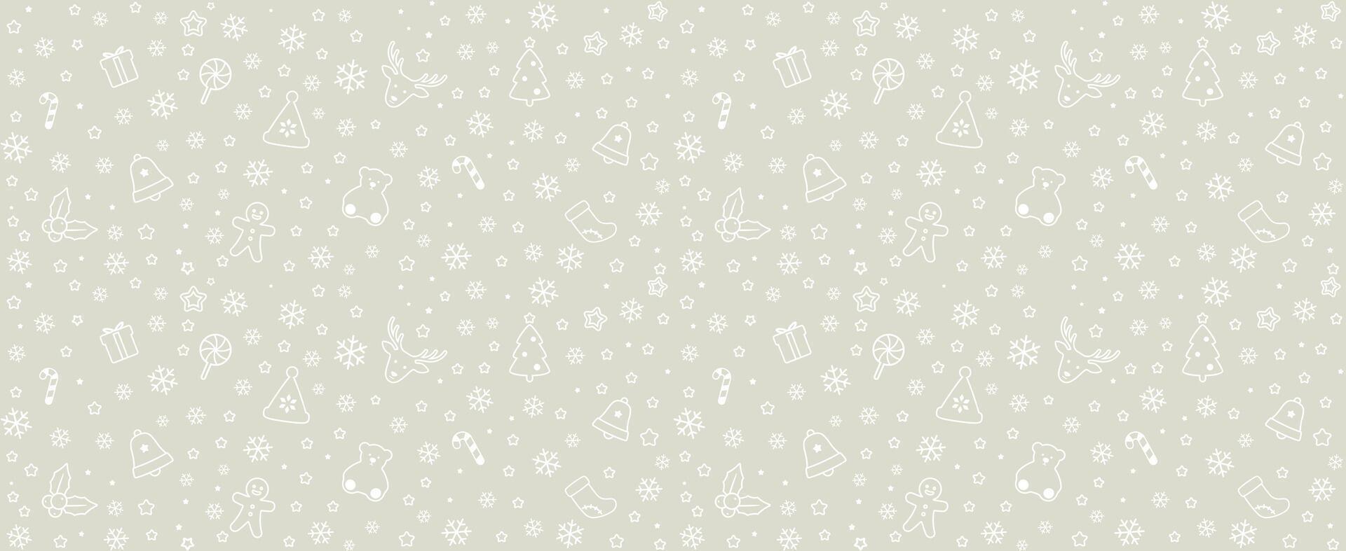 Christmas icon seamless pattern, illustration vector