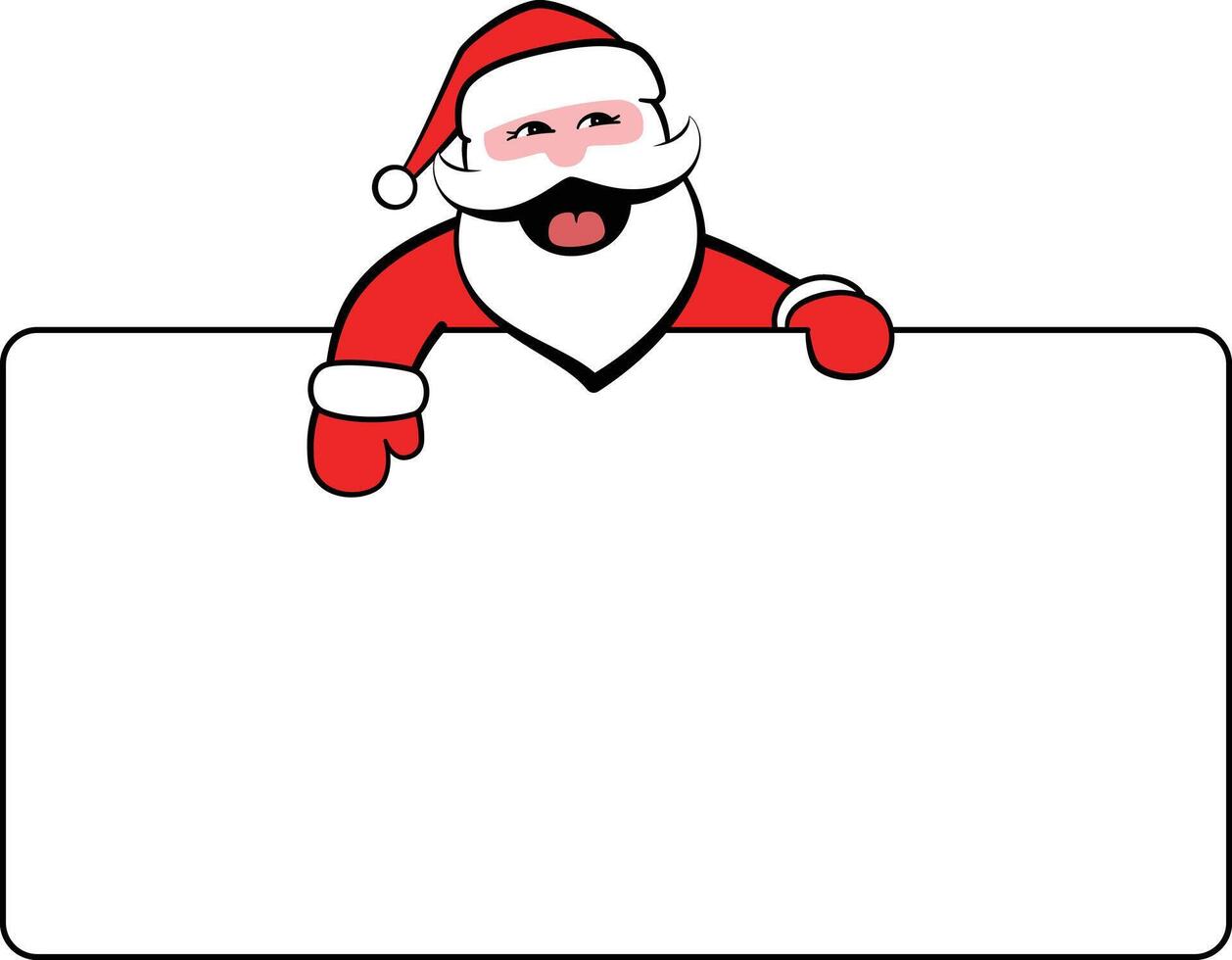 Santa Claus Christmas, showing blackboard, stock illustration vector
