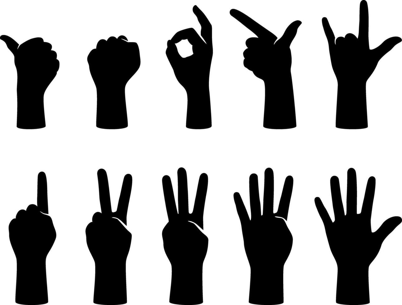 Hand gesticulate symbol set, illustration vector