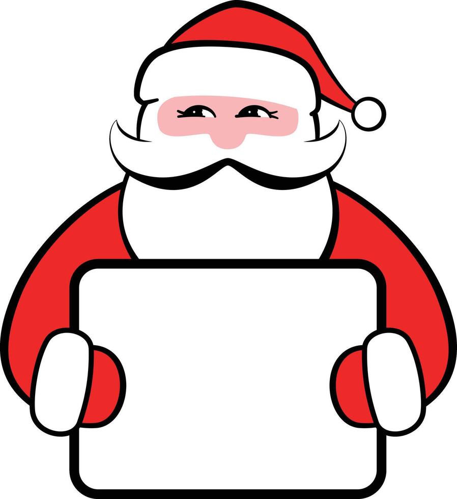 Santa Claus Christmas, showing paper, stock illustration vector