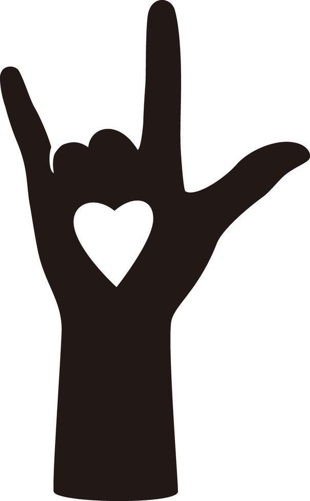 Hand gesticulate rock symbol illustration vector