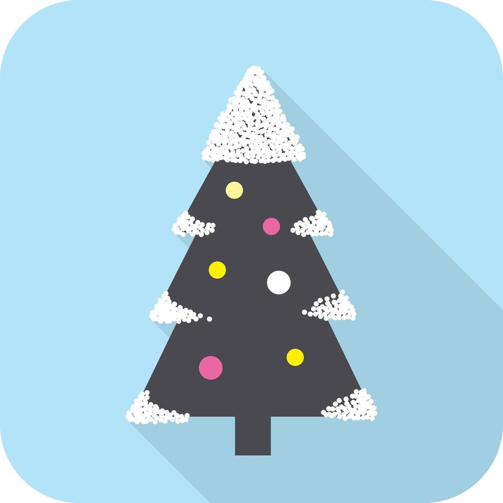 Christmas tree, snow on the branch, vector