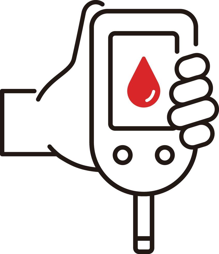 Home glucose meter icon. vector