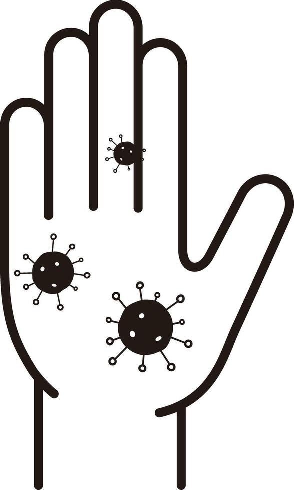 Human hand with virus vector