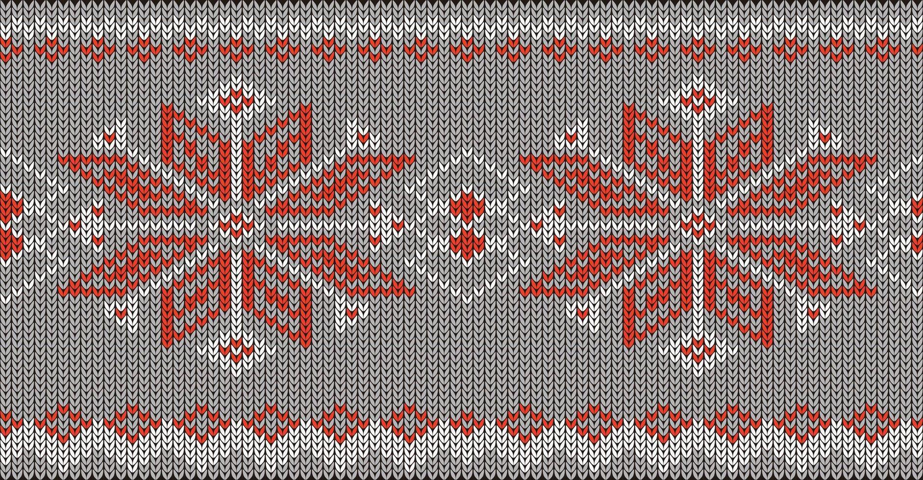 Snow nordic seamless Christmas pattern vector