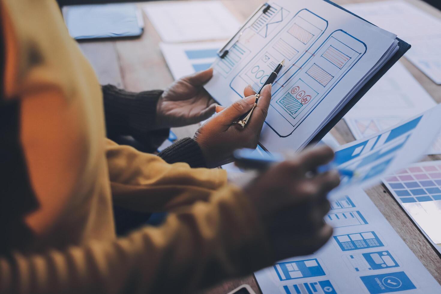 UX UI and Programming development technology. photo