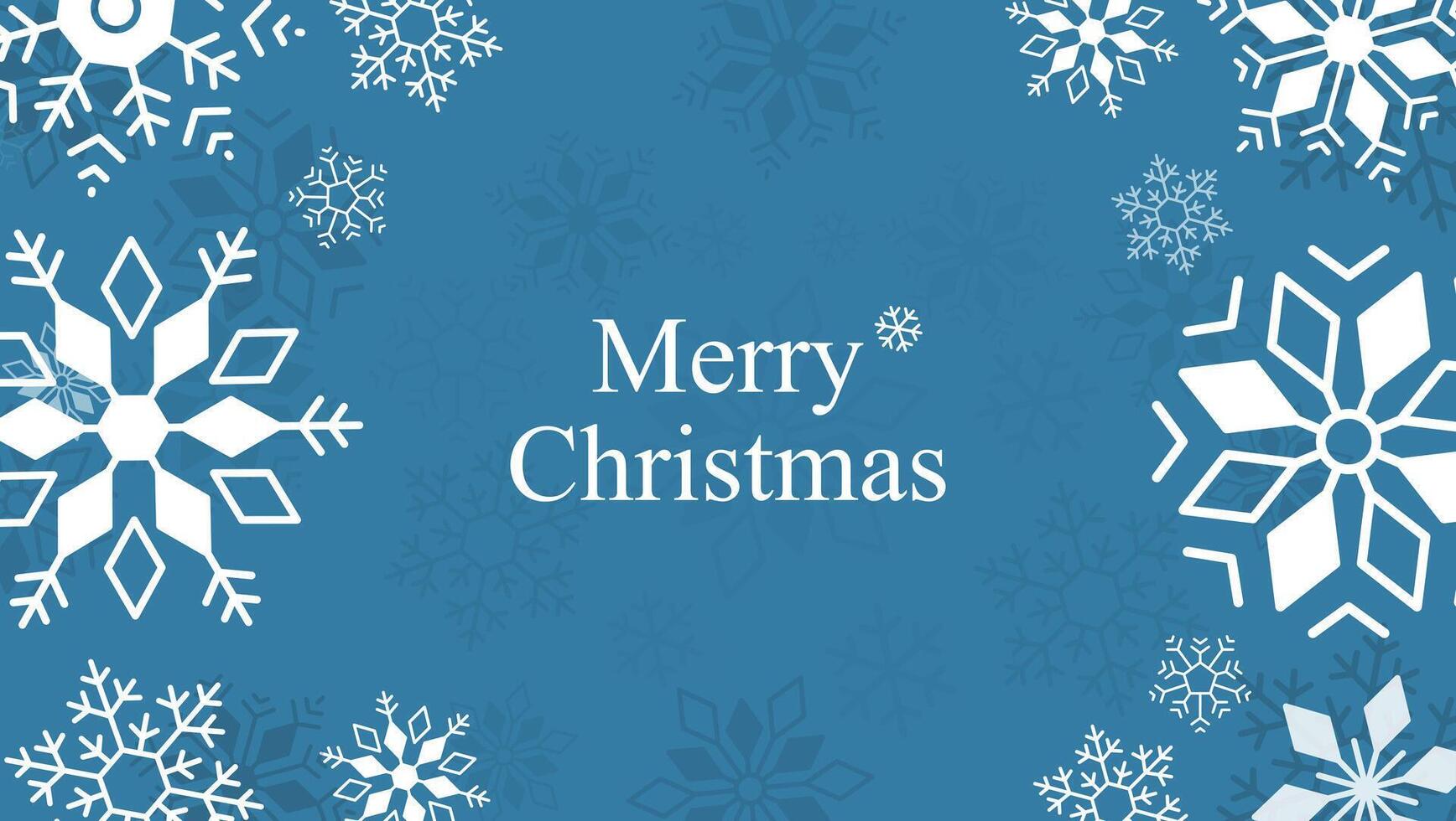 Snowflake card on blue background vector