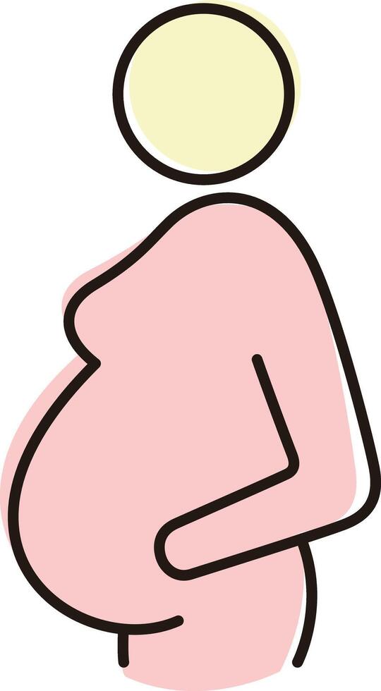 pregnant woman icon in trendy linear style vector