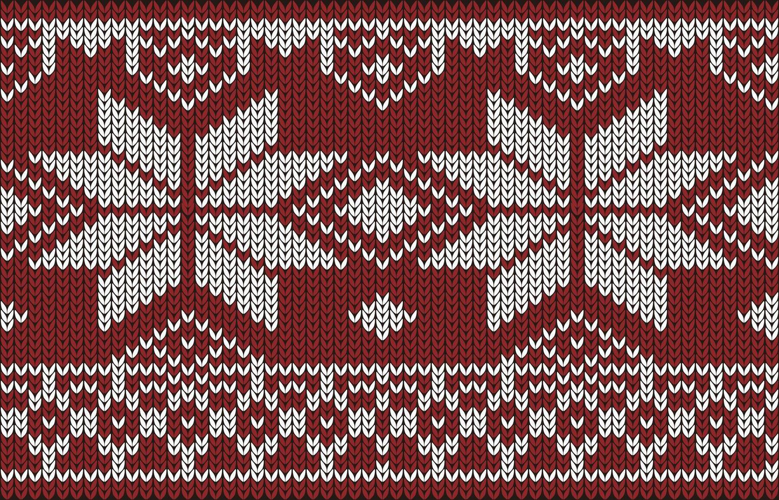 Snow nordic seamless Christmas pattern vector