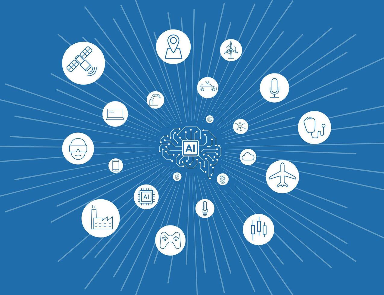 circuit board in the Cyborg head, Artificial intelligence of digital human. illustration vector