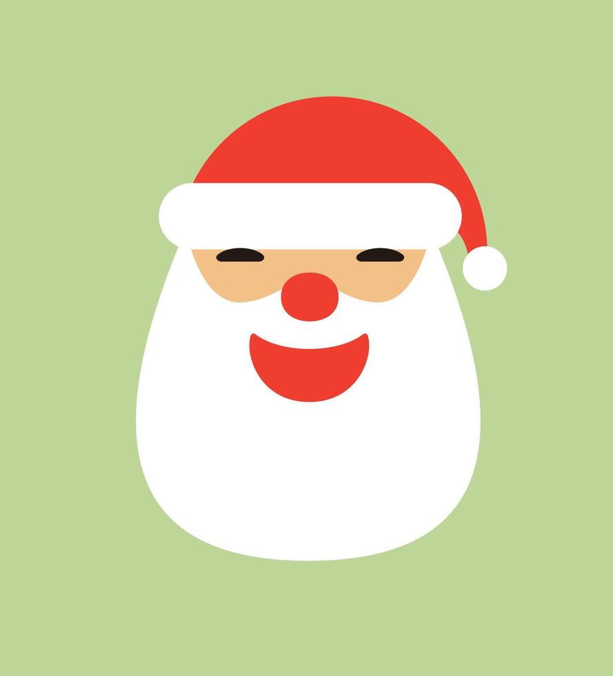 Merry Christmas concept with Christmas hat and Santa white beard vector
