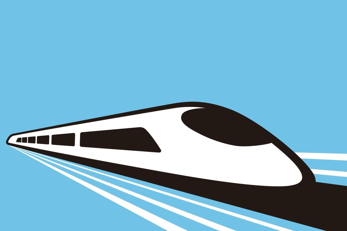 High speed bullet train coming out, modern flat design, illustration vector