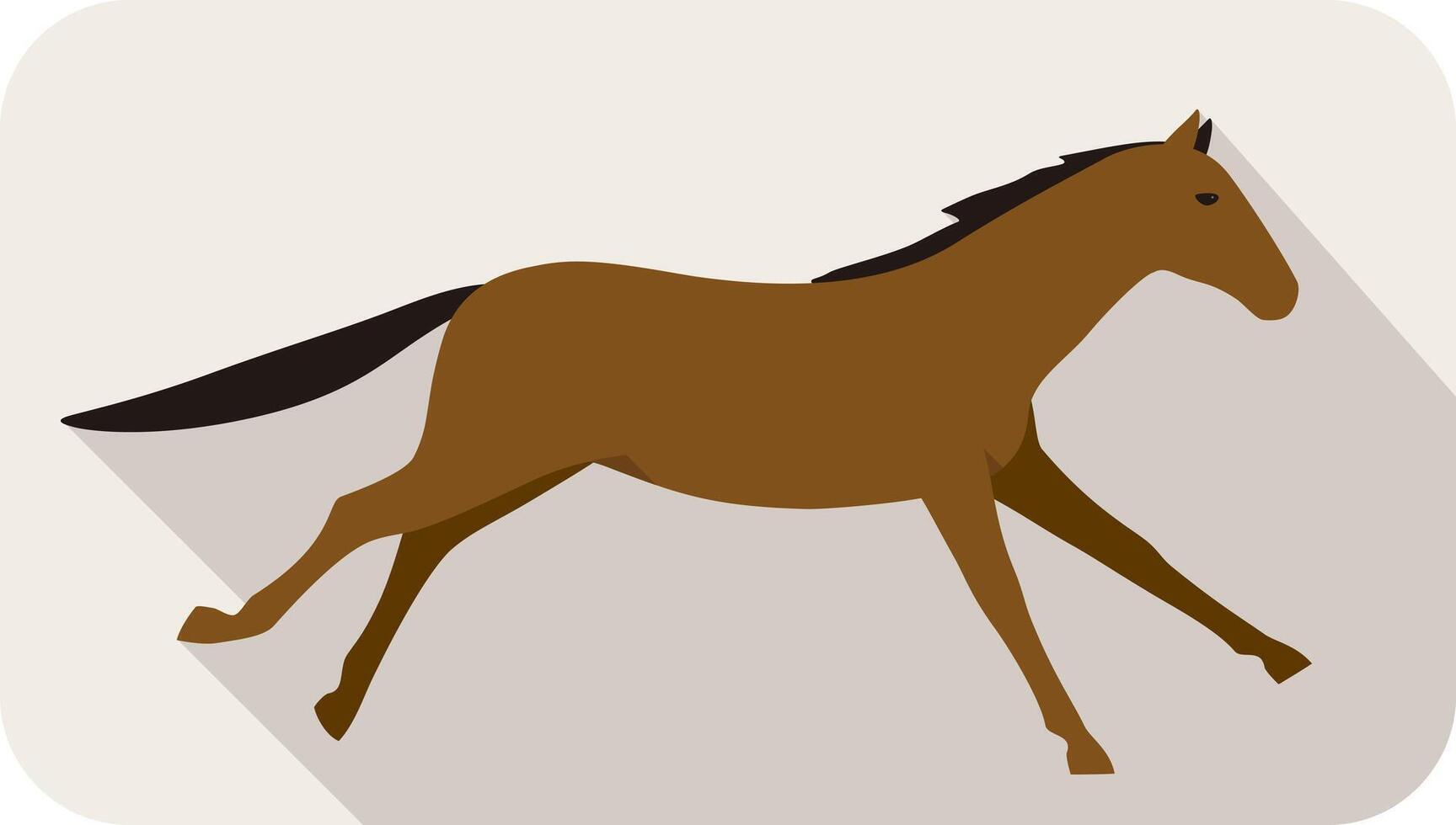 animal horse series flat icon, running, illustration vector