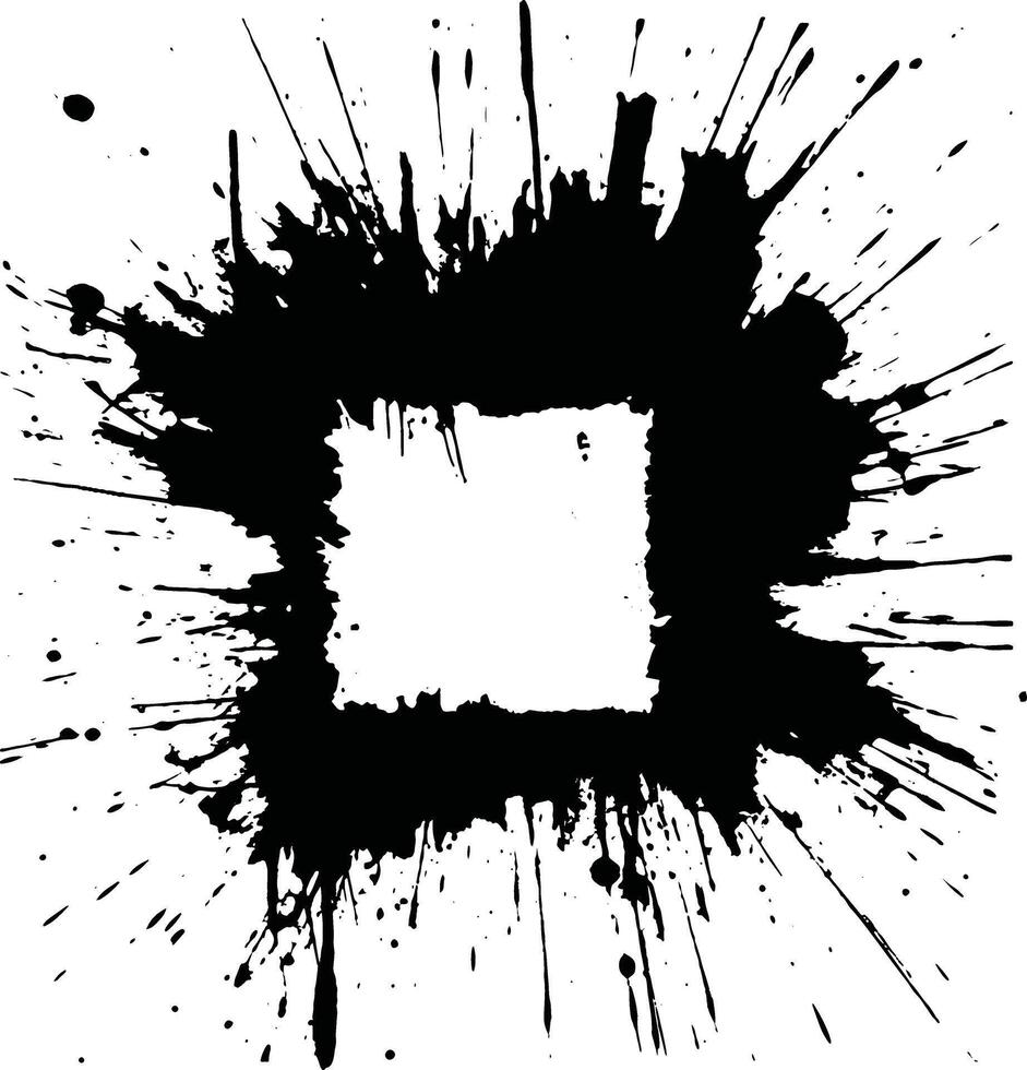 Brush stroke square texture. Isolated on white background. vector