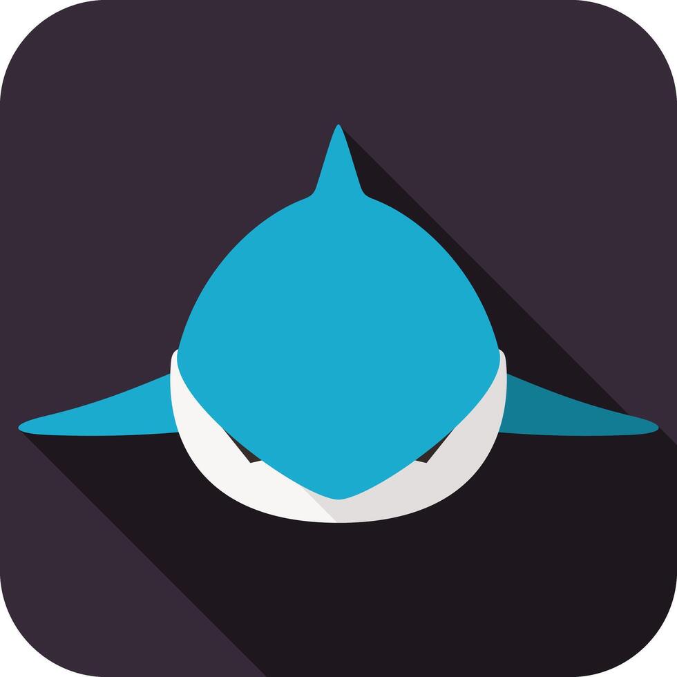 Shark animal face flat design, vector