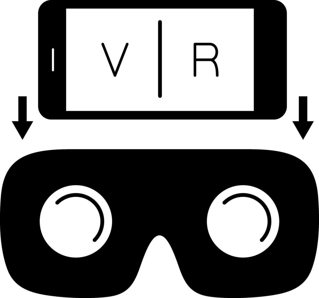 VR glasses for smartphone illustration. VR gear box for smart phone vector