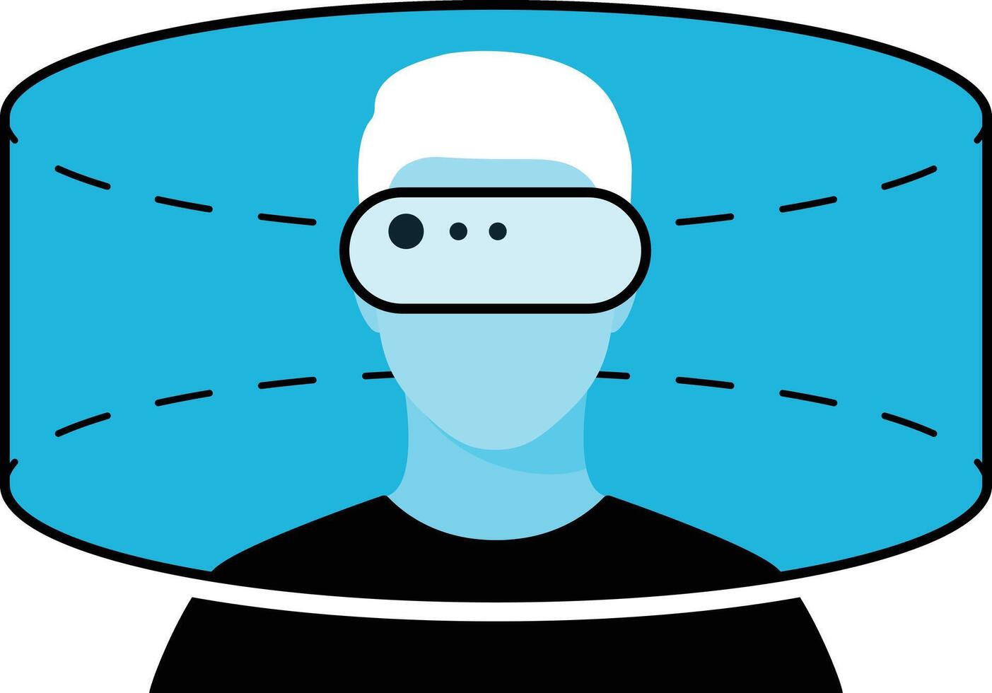 Metaverse Virtual Reality Concepts. 360 degrees view vector