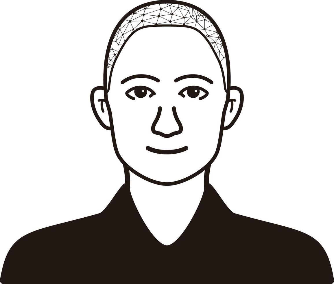First human of robot, future concept vector