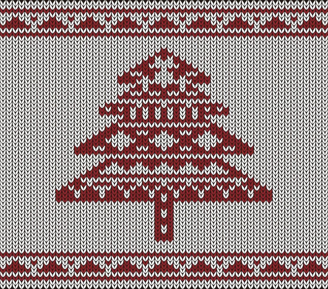 The knitting tree pattern, Happy new year, illustration vector