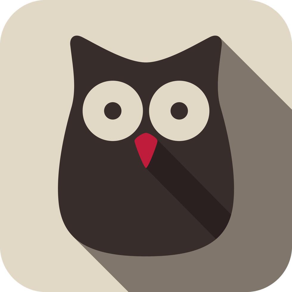 Owl bird flat icon series vector