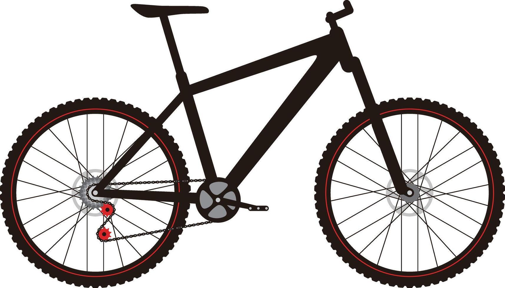 Simplified flat mountain bike design illustration vector
