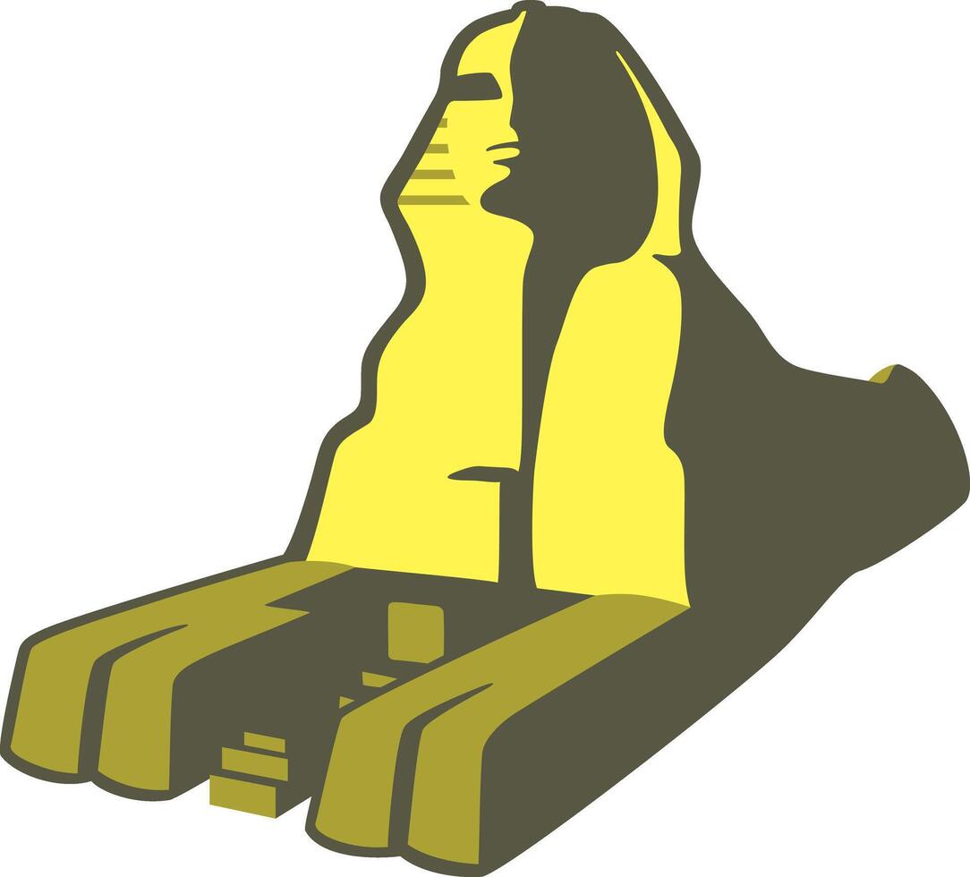 The Great Sphinx of Giza. famous Landmark of the world series, Famous scenic spot vector