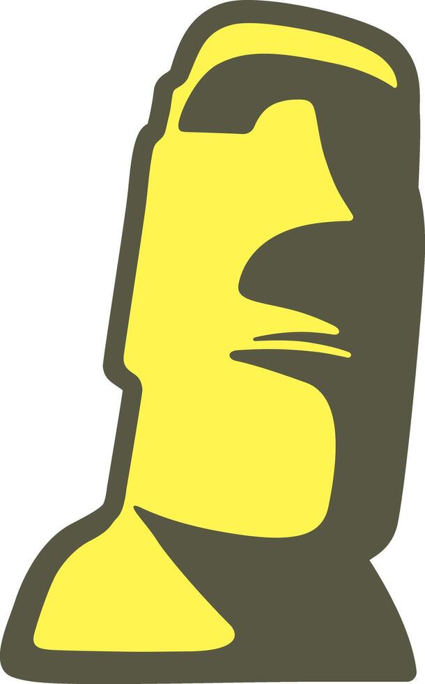 Easter island statue. famous Landmark of the world series vector