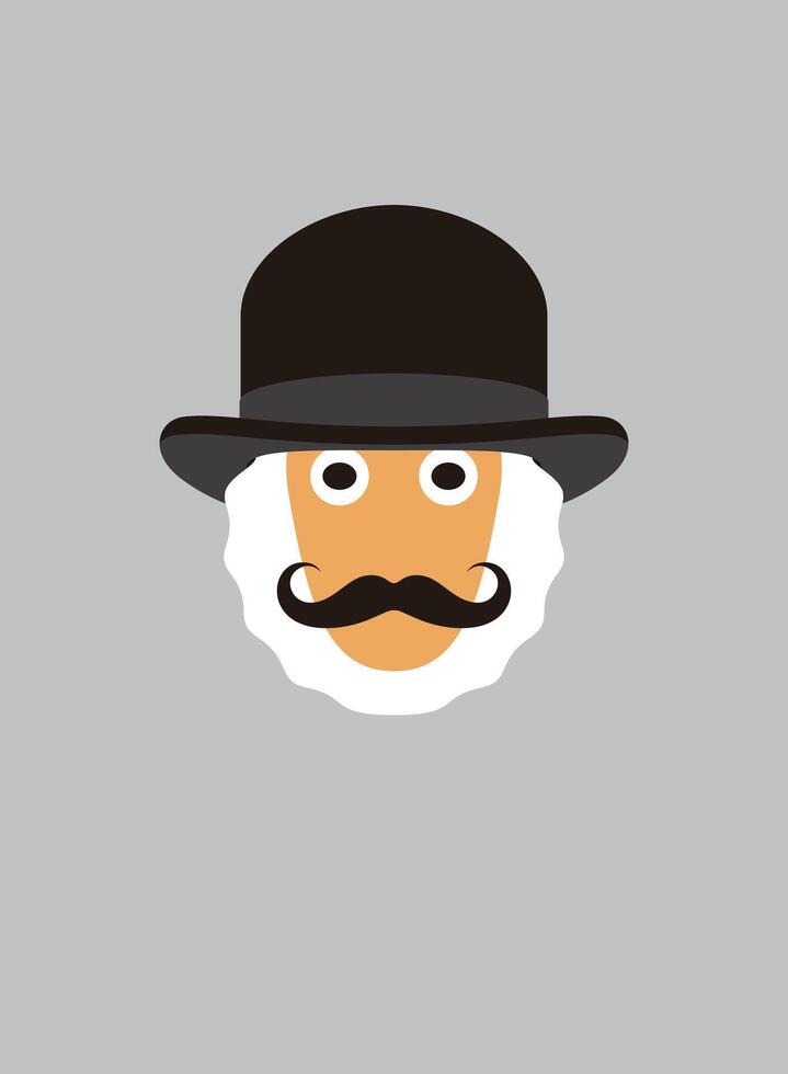 Portrait of sheep, wearing gentleman hat, like a gentleman, cool style, cosplay vector
