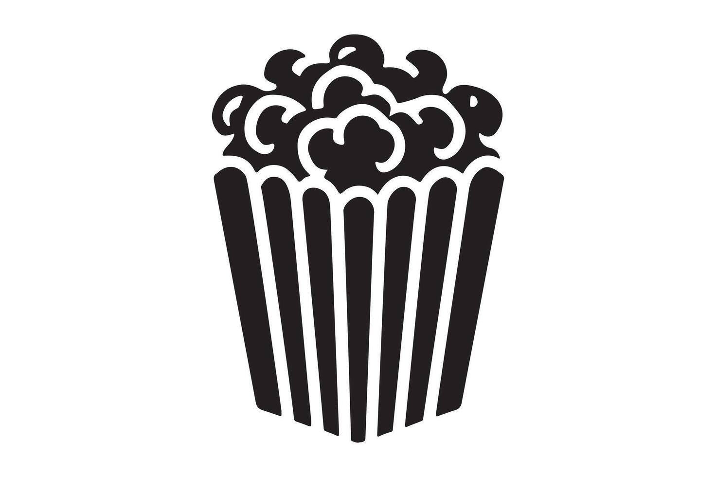 Popcorn Silhouette for Cinema and Movie-Related Illustrations vector