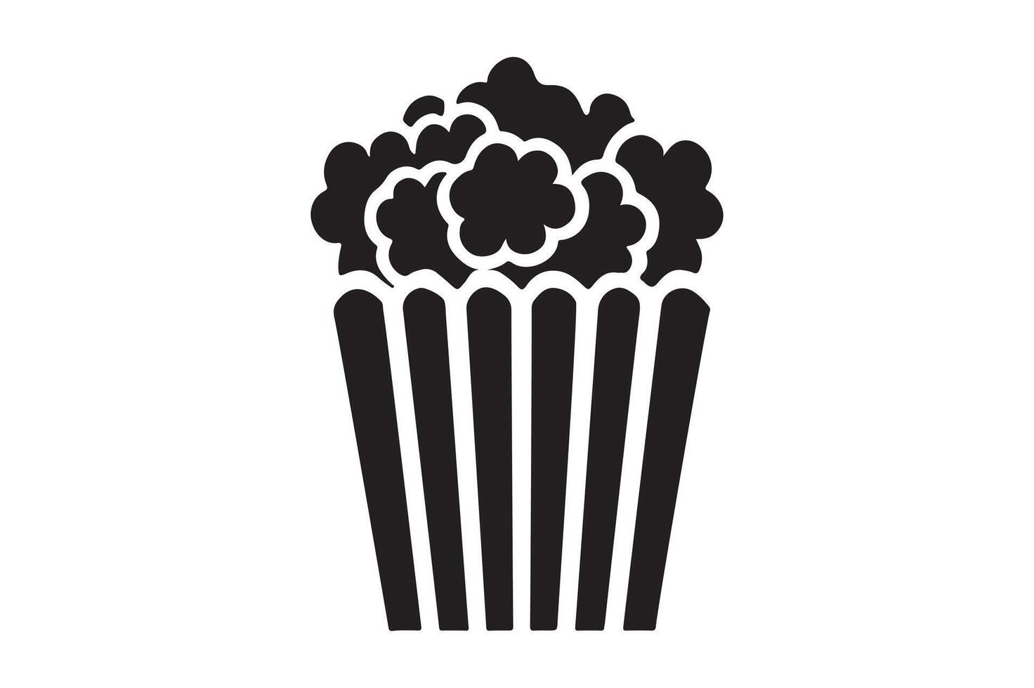 Stylized Silhouette of Popcorn for Event or Party Branding vector