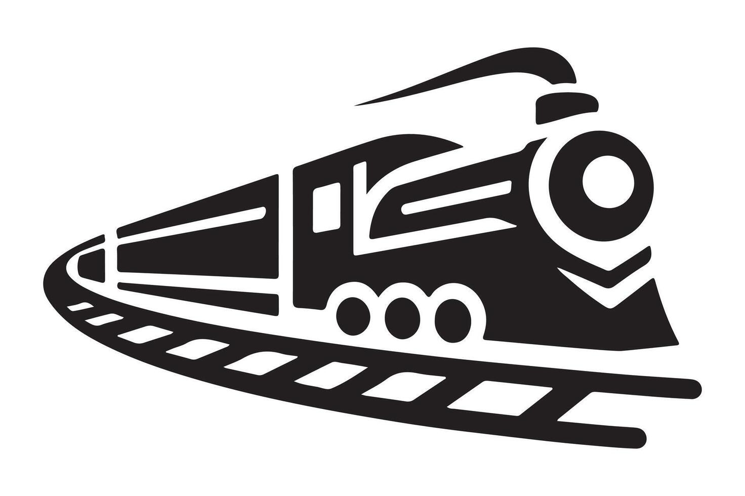 Classic Silhouette of Train Icon Style vector