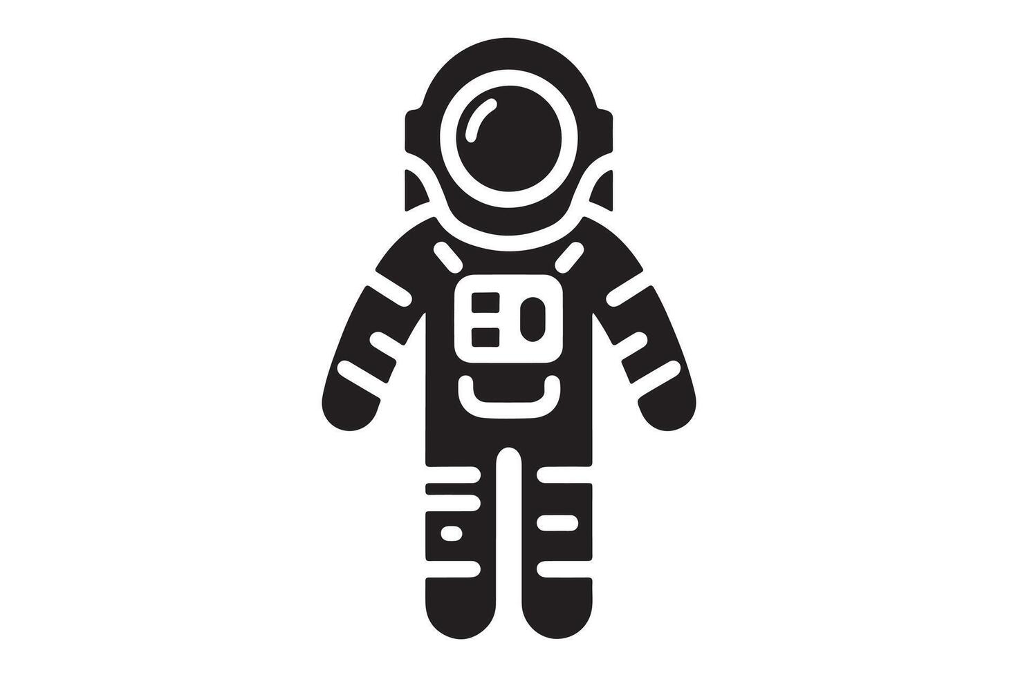 Astronaut Silhouette with Starry Background, Illustration vector