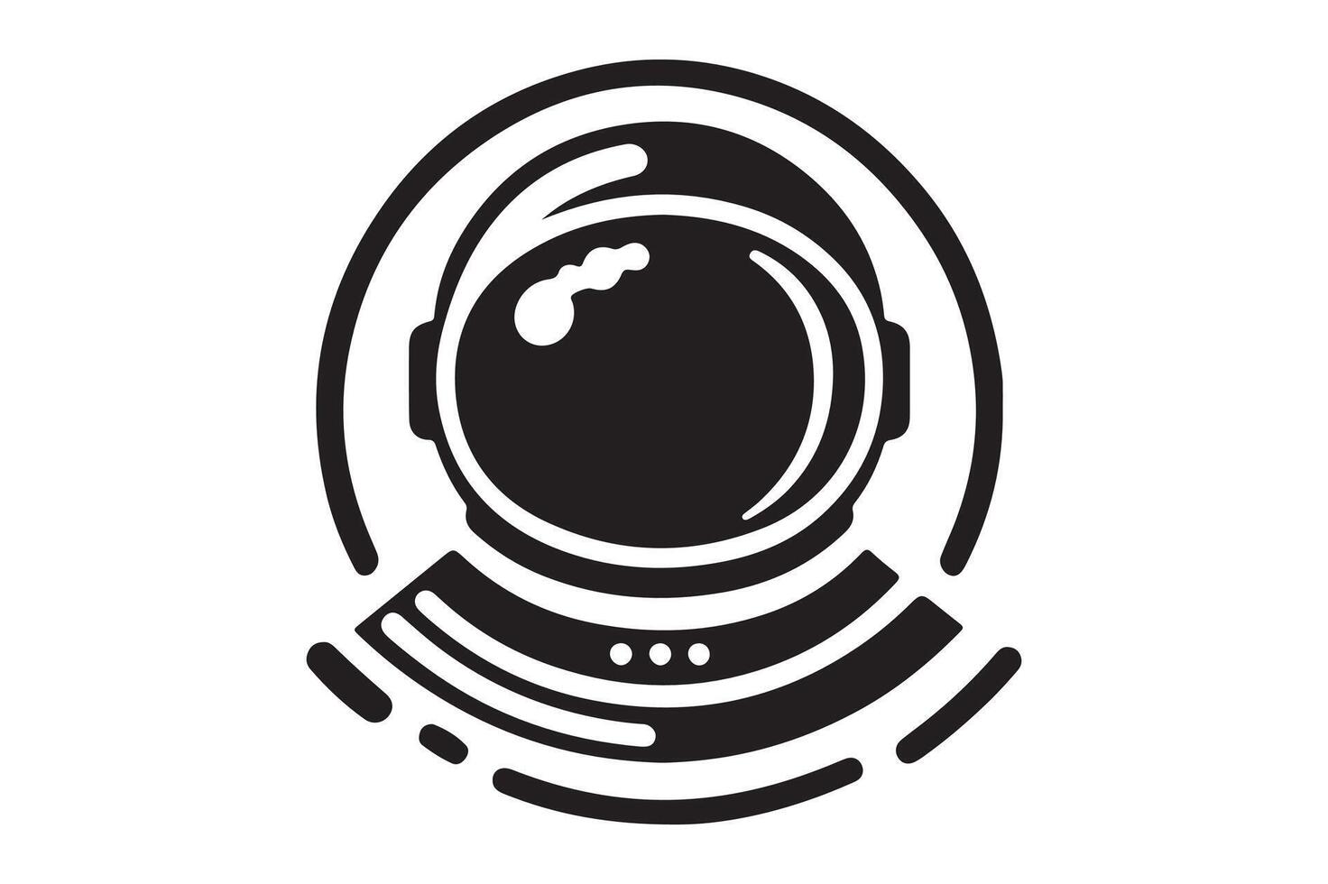 Astronaut Silhouette for Sci-Fi Posters and Space-Themed Projects vector
