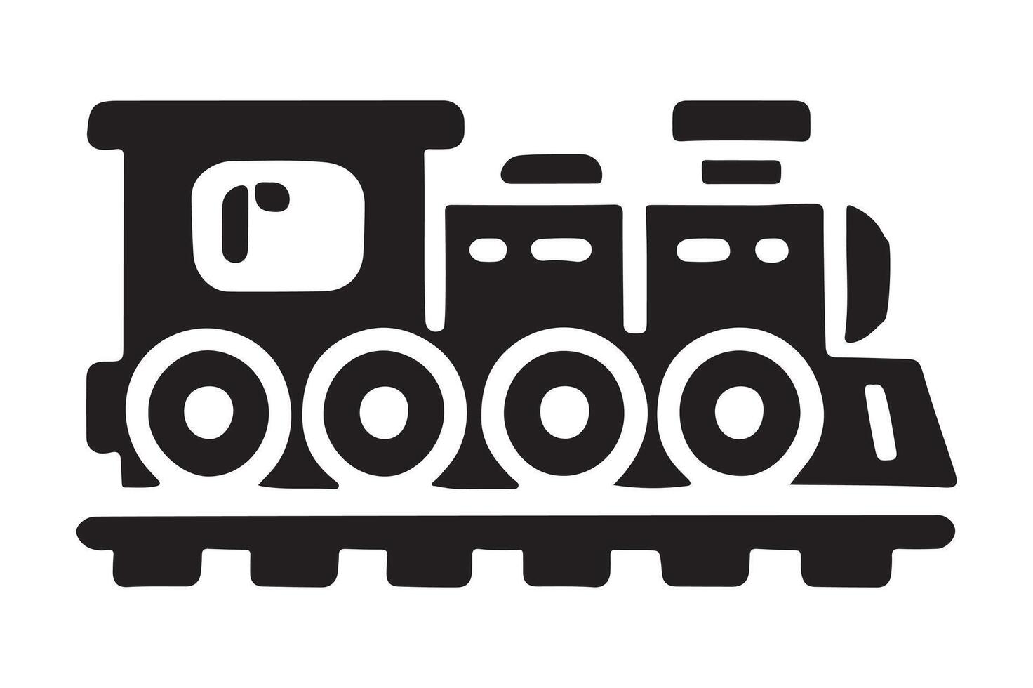 Modern Train Silhouette Illustration for Creative Projects vector