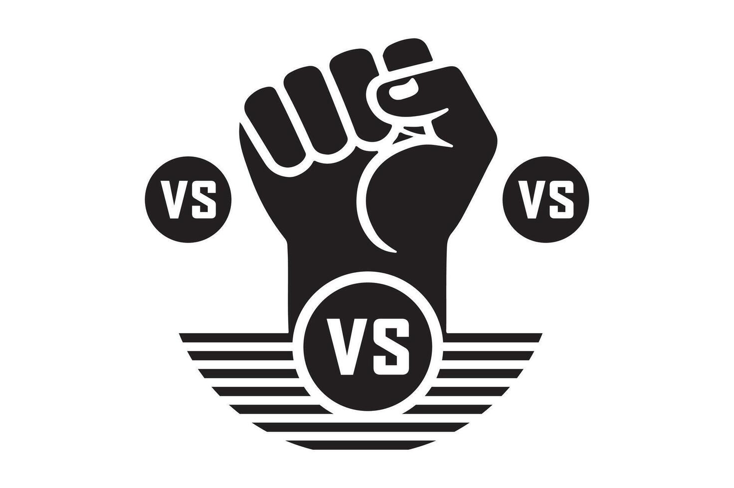 Minimalist Versus Icon Silhouette in Black and White vector