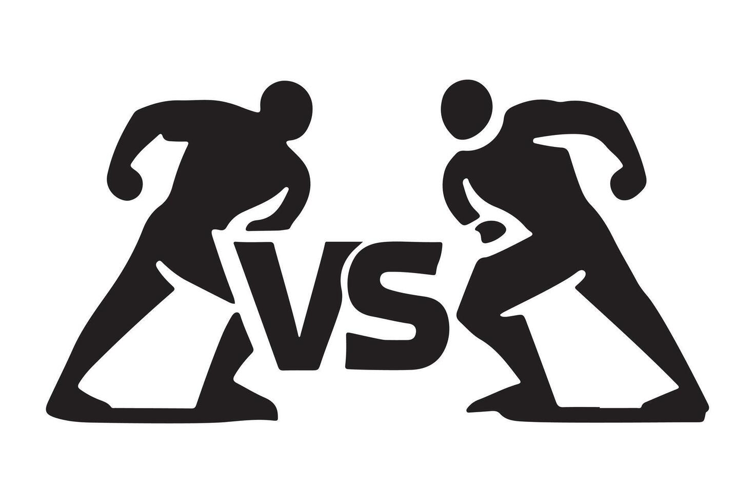 Modern Silhouette of VS Icon for Gaming and eSports vector