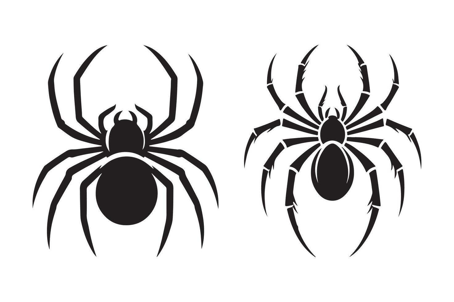 Minimalist Spider Silhouette for Halloween and Nature Themes, Art vector