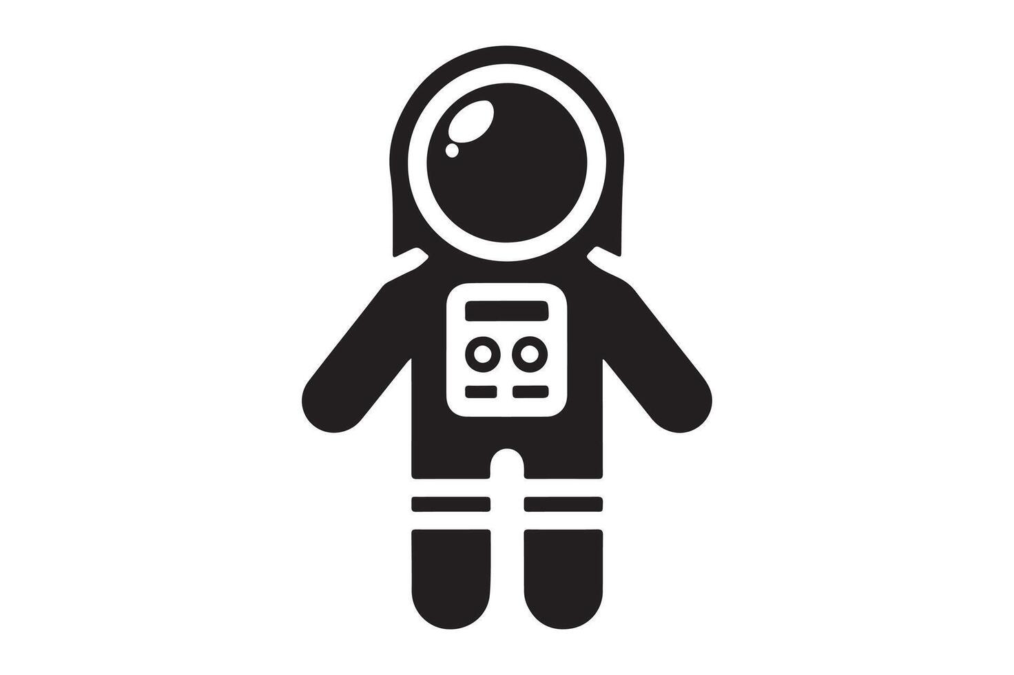 Cosmic Astronaut Silhouette for Space Exploration Designs vector