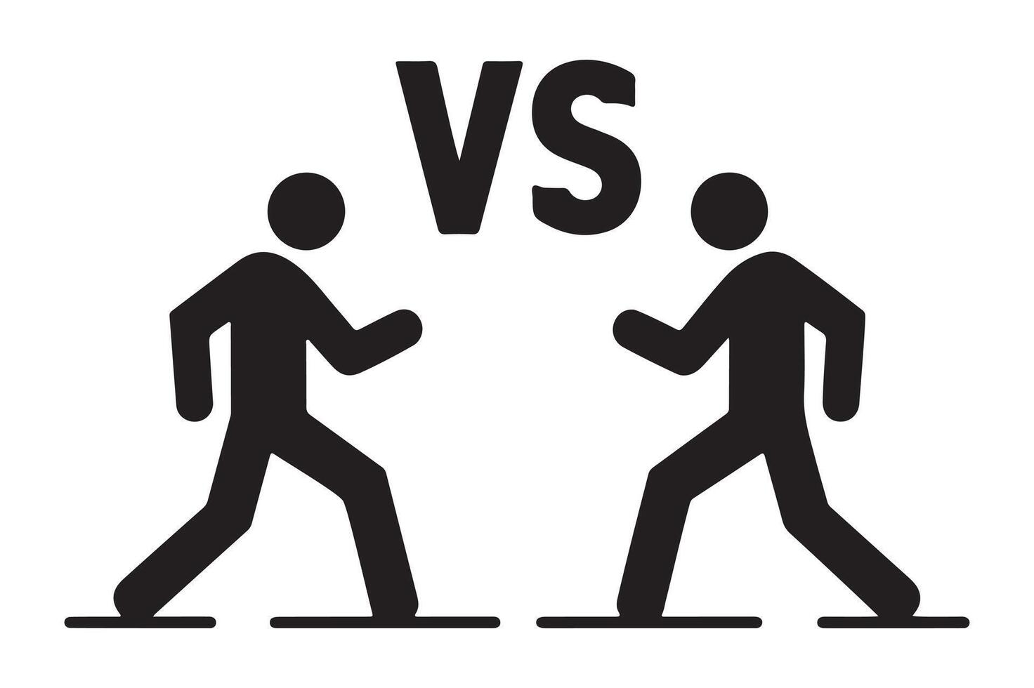 Creative VS Icon Silhouette for Modern Graphic Design vector