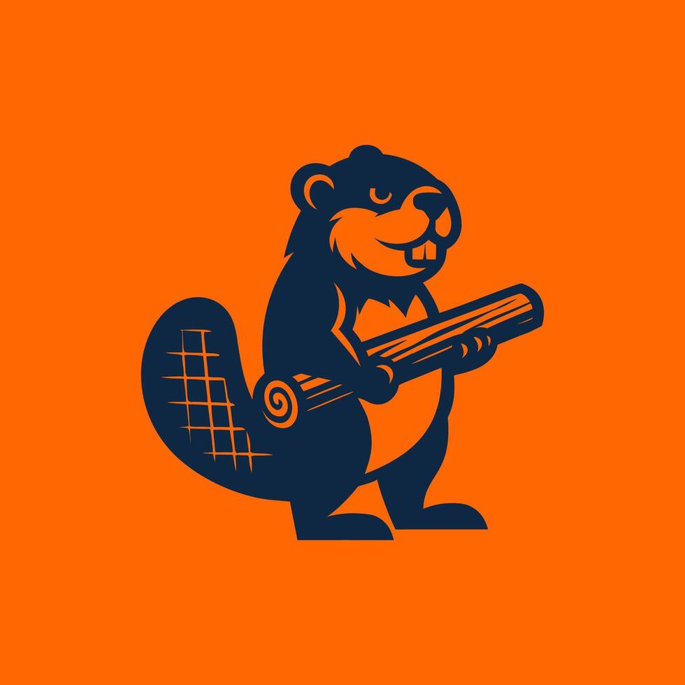 Whimsical Beaver, Logo Playful Essence vector