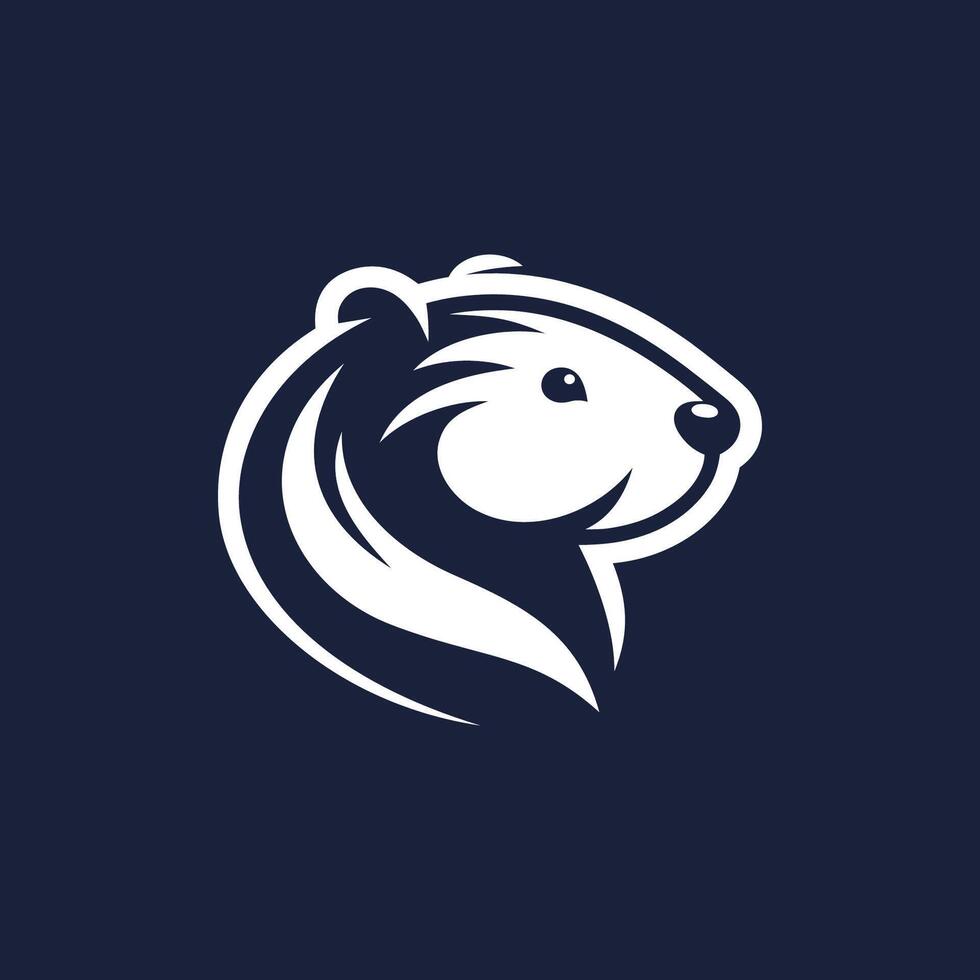 Elegant Beaver, Logo Stylish Touch vector