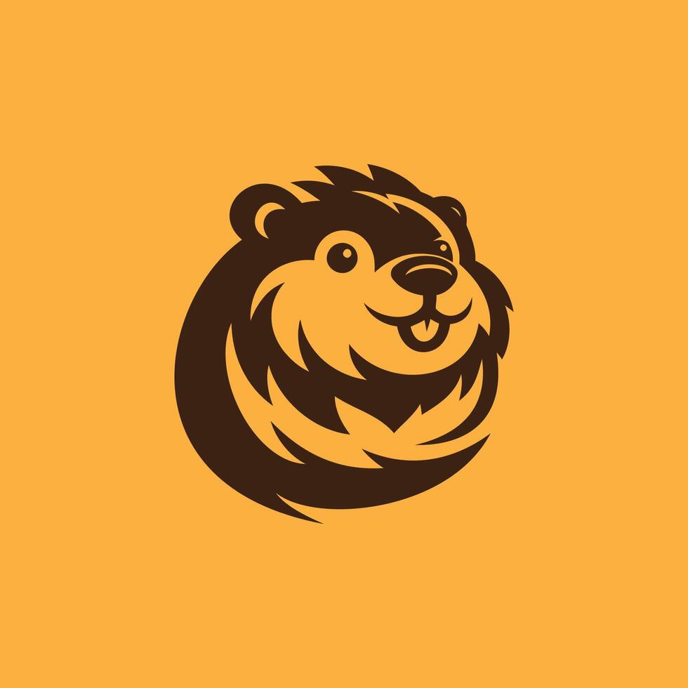 Happy Beaver, Logo Delightful Creation vector