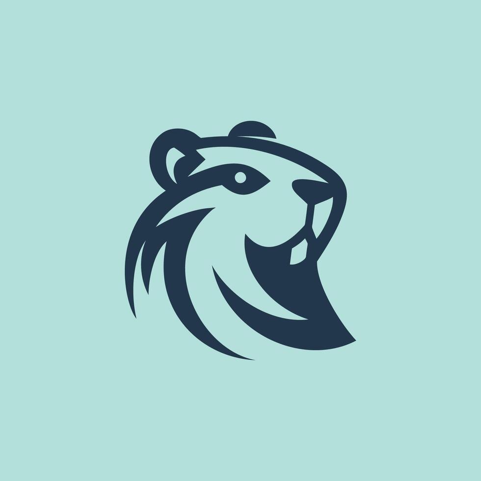 Distinctive Beaver, Logo Unique Masterpiece vector
