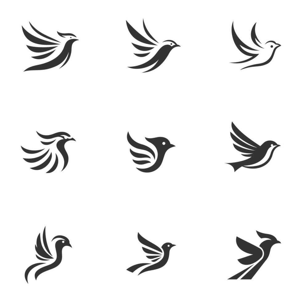 Custom Bird Logo Design Solutions collection vector