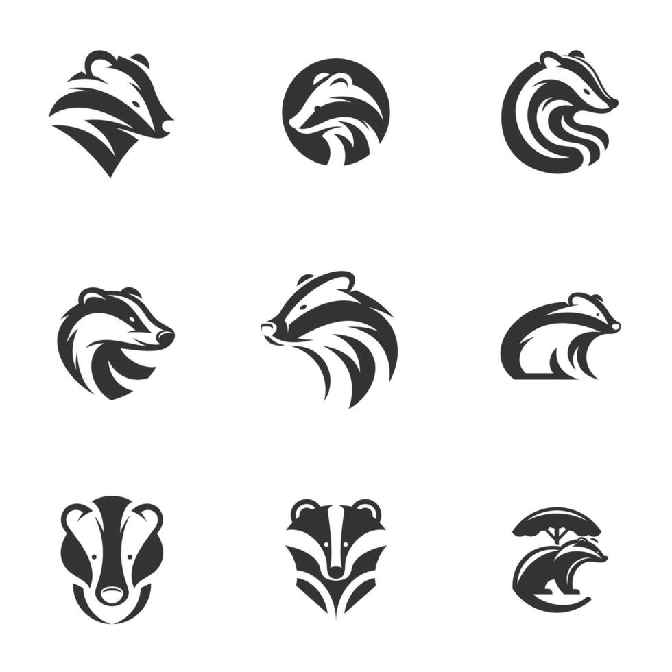 Smart Badger, Logo Intellect Refined Collection vector