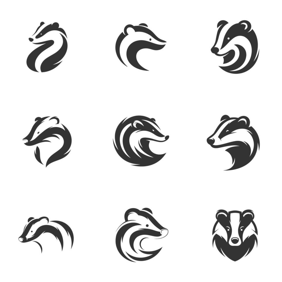 Whimsical Badger, Logo Magic Touch Collection vector