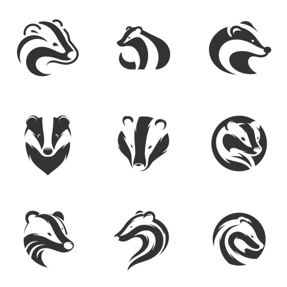 Bold Badger, Logo Artistry Unleashed Collection vector