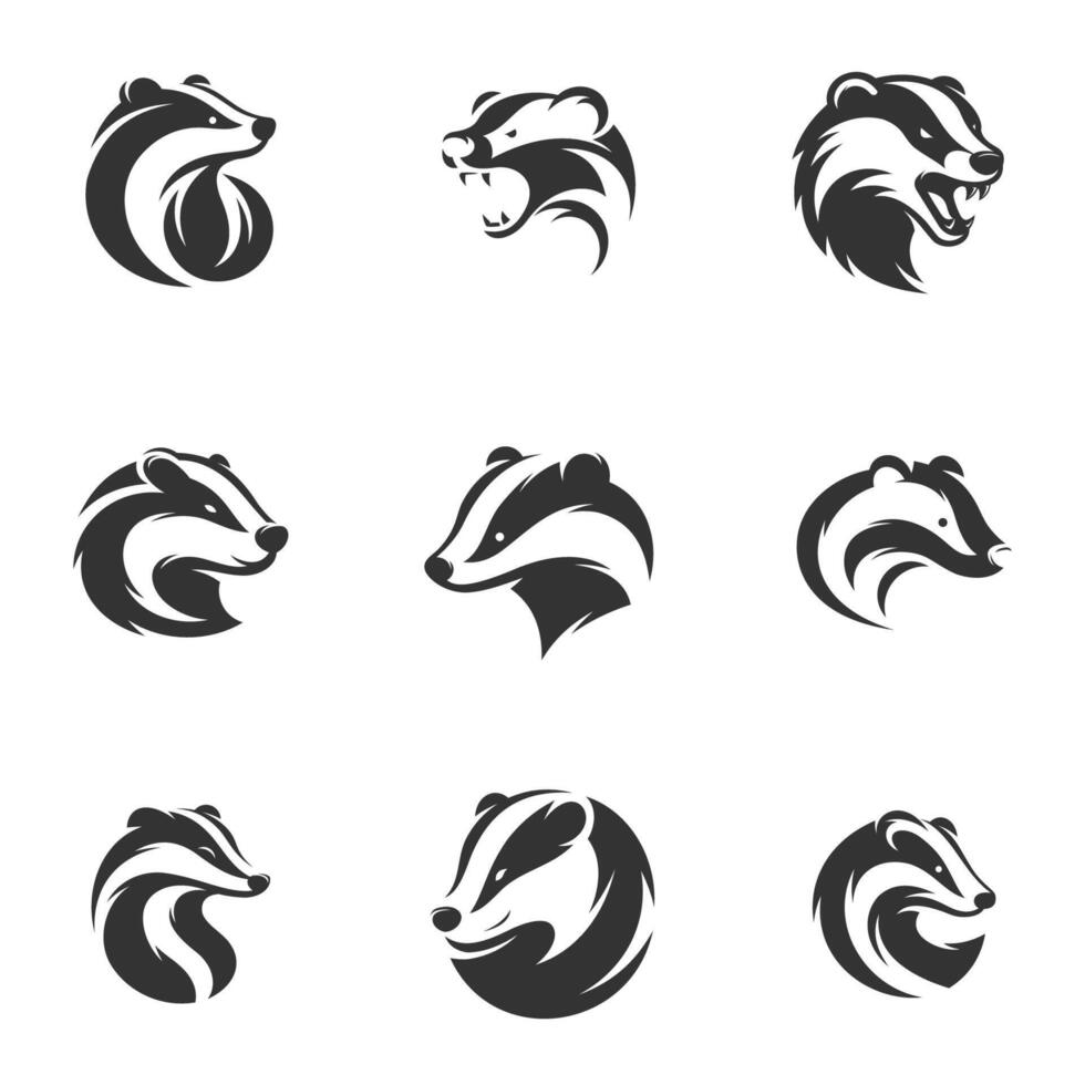Fierce Badger, Logo Power Pack Collection vector