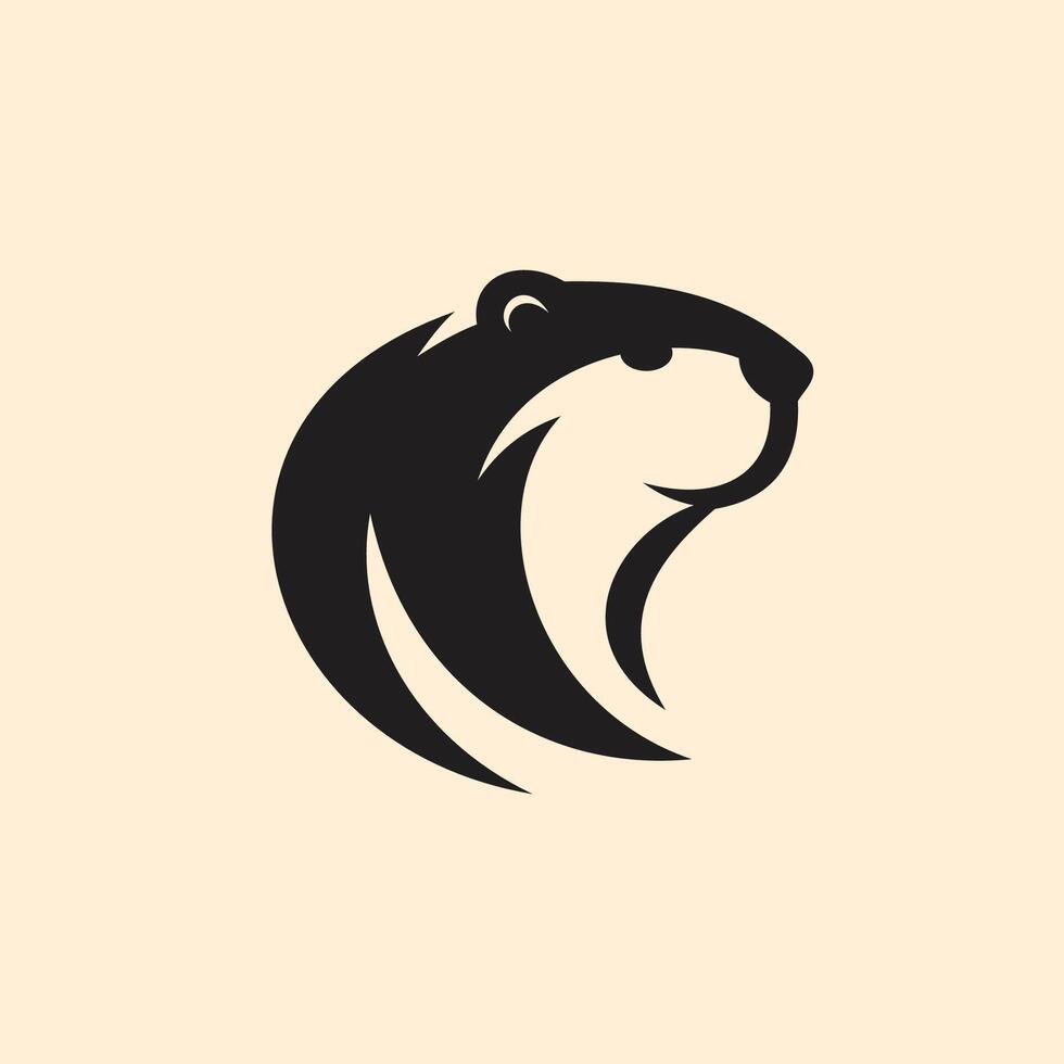 Stylish Beaver, Logo Modern Flair vector